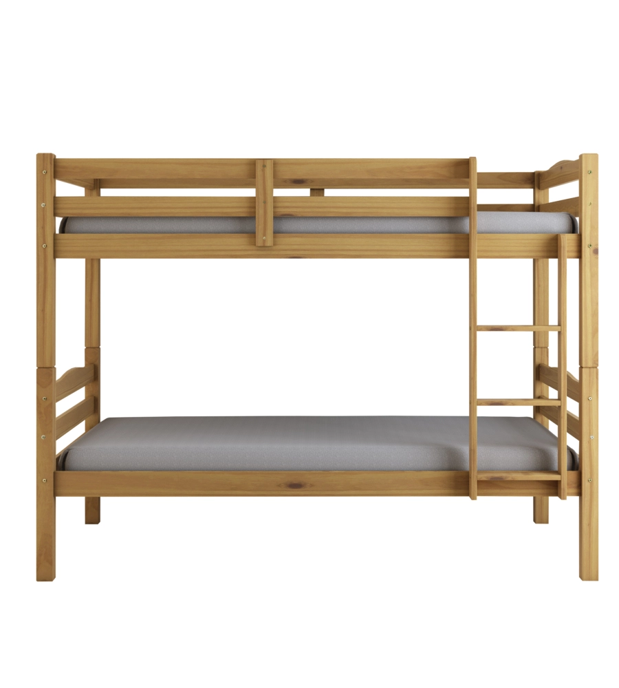 LETTO A CASTELLO "MARSIGLIA" IN PINO MASSELLO MIELE 90X190X150 CM
